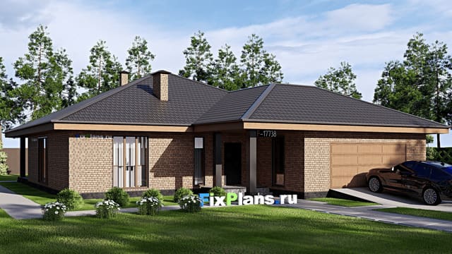 Одноэтажный дом F-17738